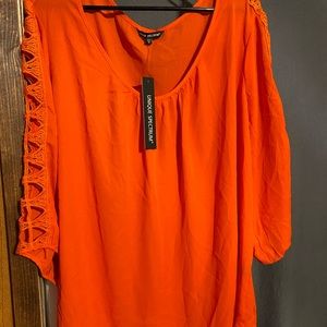 Orange light weight blouse size 3x